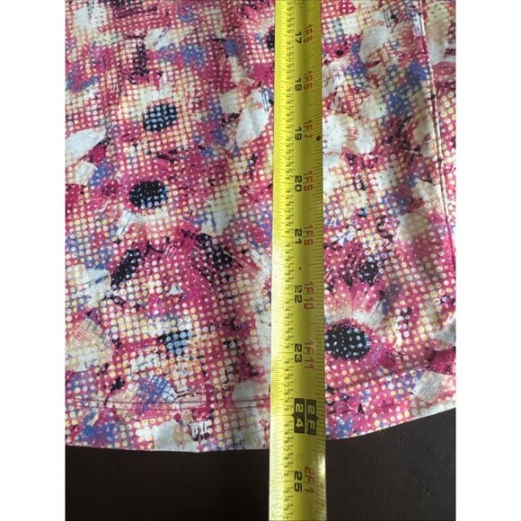 EP New York Bold Floral Pattern Long-Sleeve Zip-Up Blouse Womens M - Picture 7 of 10